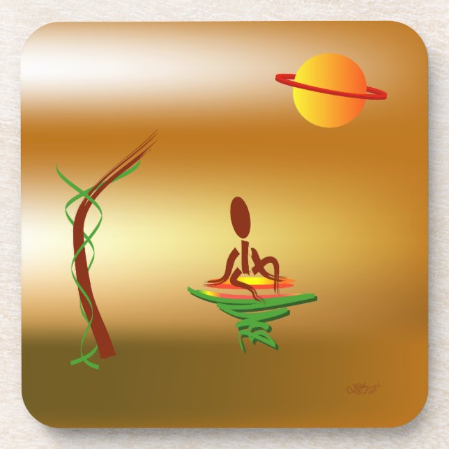 Zinglees ~ Warten Getränkeuntersetzer (Vorderseite)