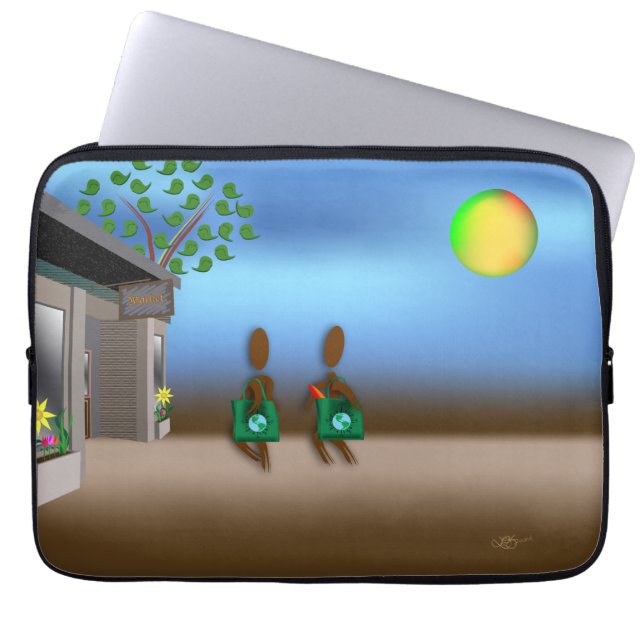 Zinglees ~ Wiederverwendbare Flaggen Laptopschutzhülle (Vorderseite)