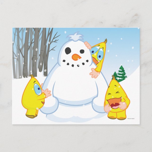 Zingoz Snowman Postkarte (Vorderseite)