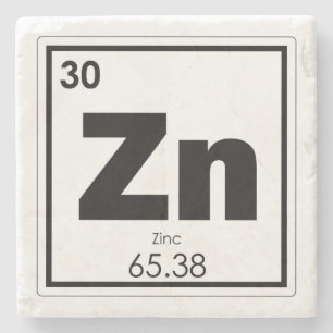 Zink-chemisches Element-Symbol-Chemie-Formel Steinuntersetzer