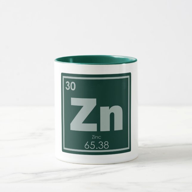 Zink-chemisches Element-Symbol-Chemie-Formel Tasse (Zentrum)