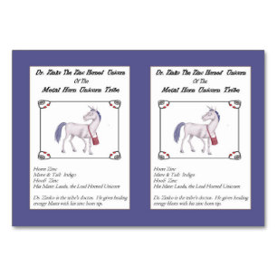 Zinko Die Zinkhorn-Unicorn-Handelskarte Tischnummer