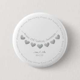Zinn/Aluminium Hochzeitstag Button