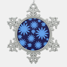 Zinn-Baum-Verzierungs-Blau-Gewohnheit Schneeflocken Zinn-Ornament