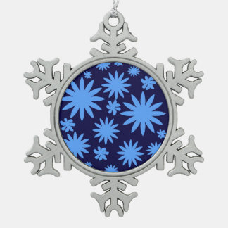 Zinn-Baum-Verzierungs-Blau-Gewohnheit Schneeflocken Zinn-Ornament
