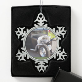 Zinn-Christmas-Schneeflocke-Altauto Schneeflocken Zinn-Ornament