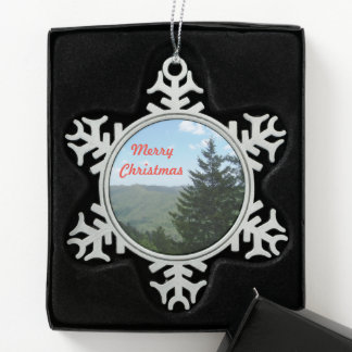 Zinn-Christmas-Schneeflocken-Ornament Berg, Baum Schneeflocken Zinn-Ornament
