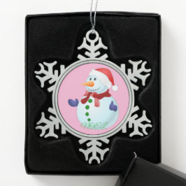 Zinn-Christmas-Schneeflocken-Schmuck-Schneemann Schneeflocken Zinn-Ornament