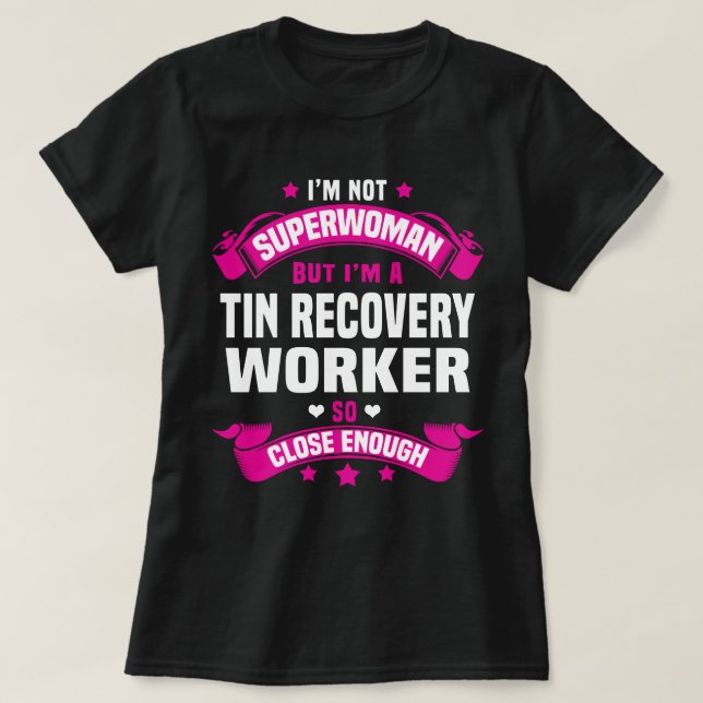 Zinn-Erholung-Mitarbeiter T-Shirt (Design vorne)