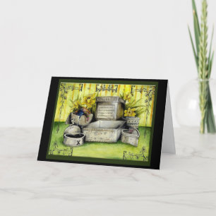 Zinn-Hochzeit Geschenkkarte zum 10. Jahrestag. Karte