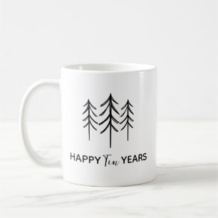 Zinn Jahr Jubiläums-Mug, Benutzerdefiniert 10 Jahr Kaffeetasse