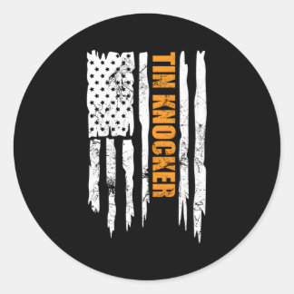 Zinn Knocker Sheet Metal Worker American Vertical Runder Aufkleber