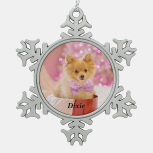 Zinn-Schneeflocken Ornament