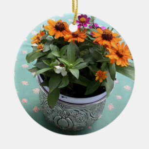 Zinn-Topf-Gänseblümchen Keramikornament