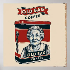 Zinn-Werbezeichen für alten Beutel-Kaffee Poster