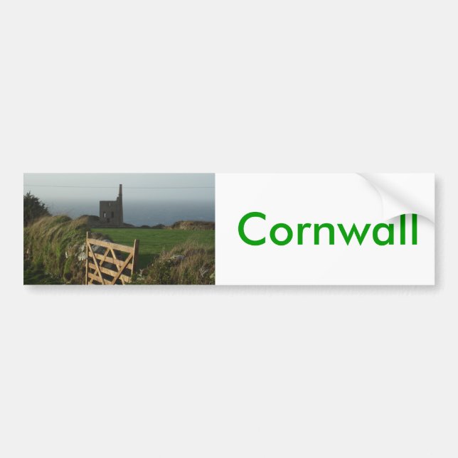 Zinnbergwerk Cornwall Autoaufkleber (Vorne)