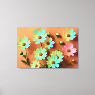 Zinnia Blume Garden Leinwanddruck