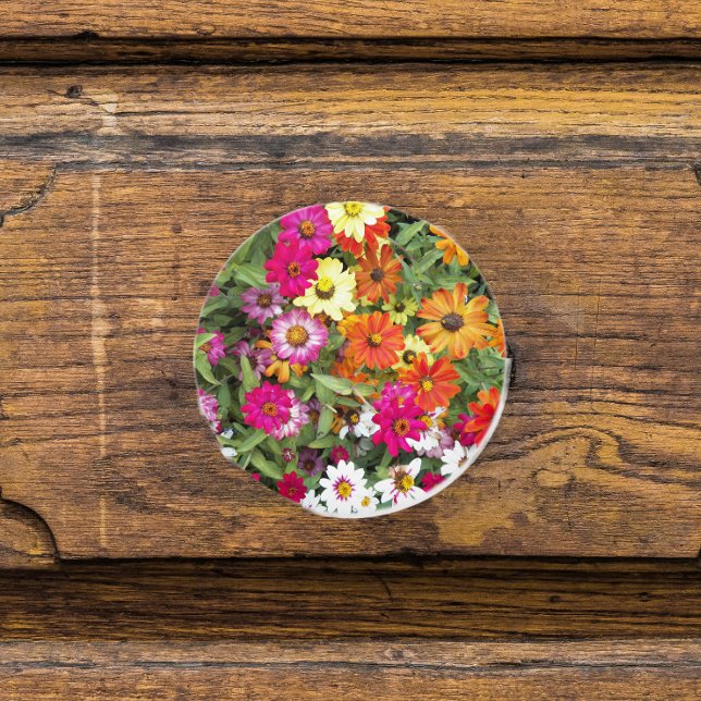 Zinnia Blumengarten Keramikknauf (In Situ)