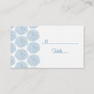 Zinnia Border Wedding Platzkarte, Blue Platzkarte