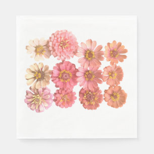 Zinnia Collage Paper Napkin Serviette