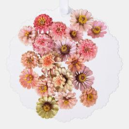 Zinnia Collage Paper Ornament Card Karte