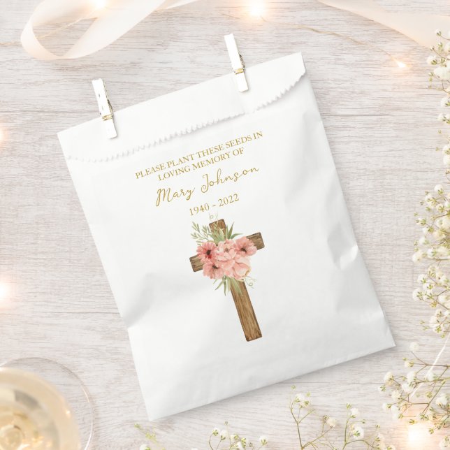 Zinnia-Cross-Samenpackung Trauerfeier-Geschenkbeut Geschenktütchen (Ausgeschnitten)