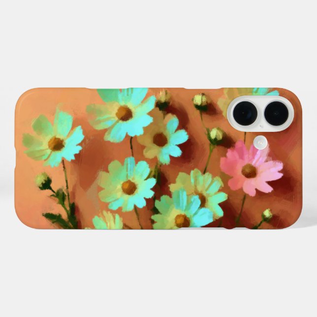 Zinnia Elegans Blume Lebhaft Botanisch Case-Mate iPhone Hülle (Rückseite (Horizontal))