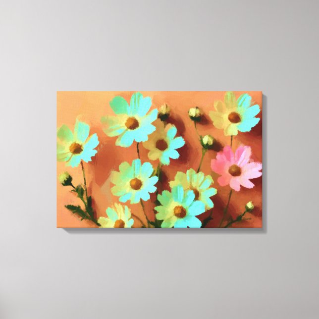 Zinnia Elegans Blume Leinwanddruck (Vorderseite)
