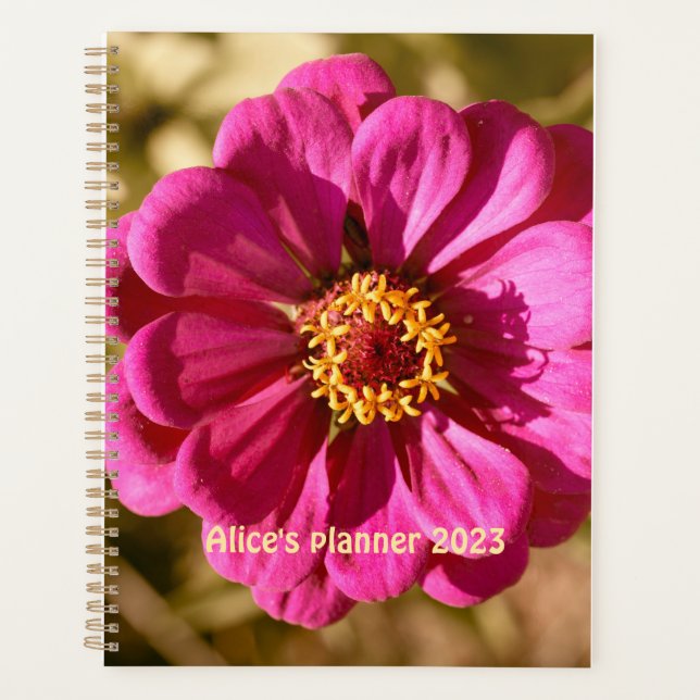 Zinnia Elegans Personalisiert Planer (Vorderseite)