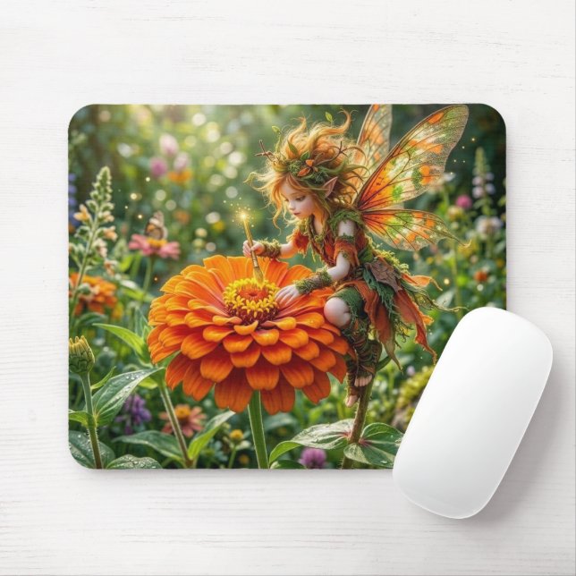Zinnia Fee Mousepad (Mit Mouse)