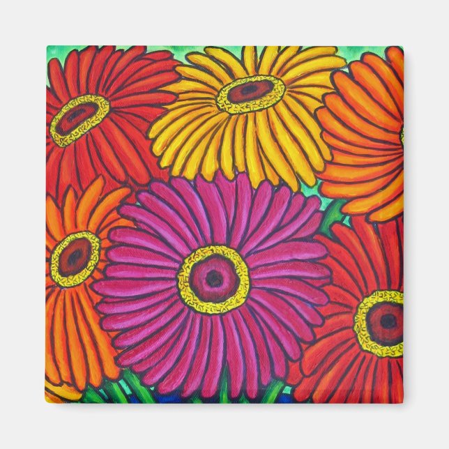 Zinnia Fiesta Colorful Magnet (Vorne)