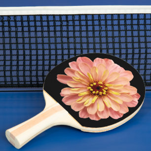 Zinnia Floral Blume Nature Foto 2-seitige Printwer Tischtennis Schläger