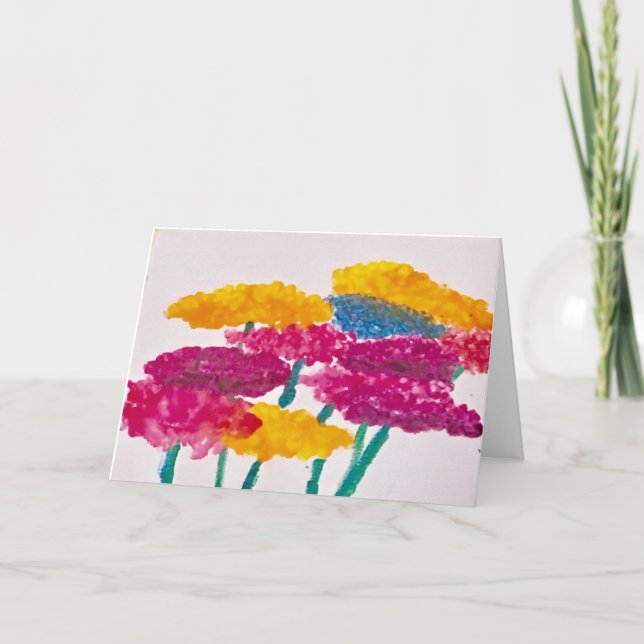 Zinnia Fun Grußkarte 2 Karte (Vorderseite)