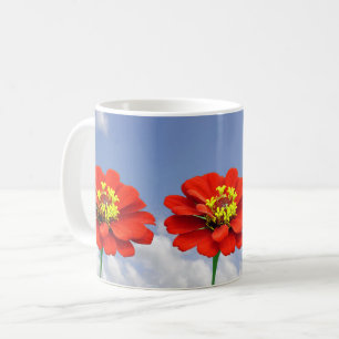 Zinnia Rote Blume Tasse