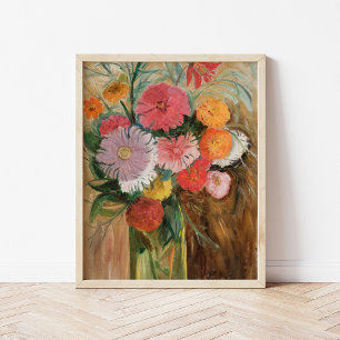 Zinnia und Asters   Tadeusz Makowski Poster