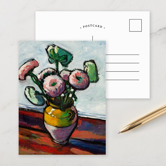 Zinnias | Henry Lyman Saően Postkarte (Von Creator hochgeladen)