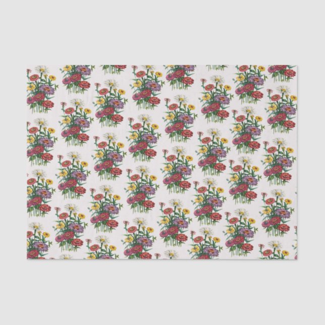 Zinnias Seidenpapier (Vorderseite)