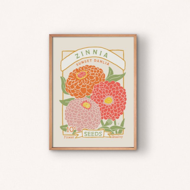 Zinnien-Samenpaket Poster (Von Creator hochgeladen)