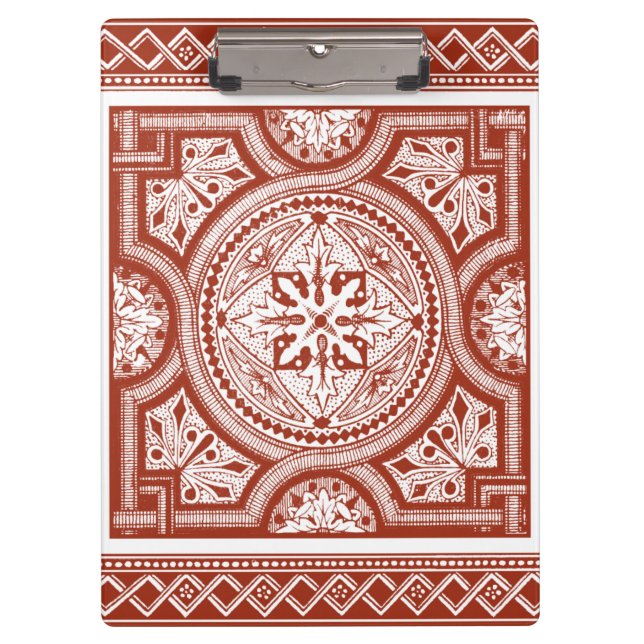 Zinnober Woodblock IV Klemmbrett (Vorderseite)