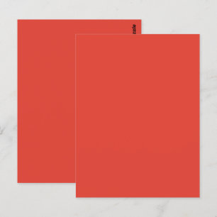 Zinnoberrot Herbst Jahreszeit Einheitliche Farbe Postkarte