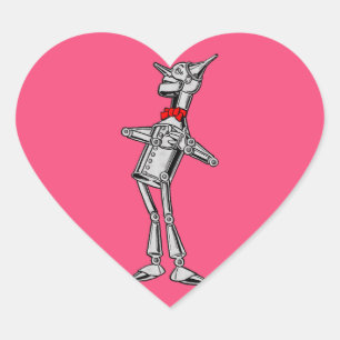 ZinnWoodsman Vintager Zauberer von Oz 1900 Herz-Aufkleber