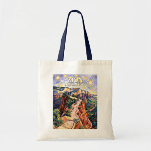 Zion Angels Landing Wanderweg Farbiger Van Gogh Tragetasche