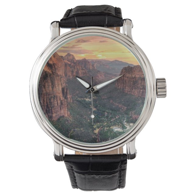 Zion Canyon Nationalpark Armbanduhr (Vorderseite)