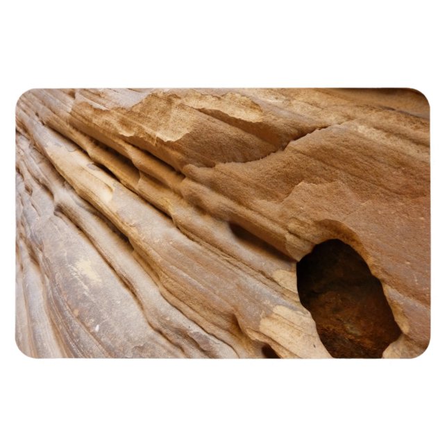 Zion Canyon Wall I Abstrakt Naturfotografie Magnet (Horizontal)