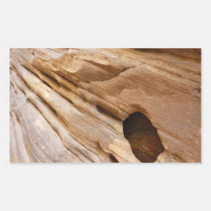 Zion Canyon Wand I Abstrakte Naturfotografie Rechteckiger Aufkleber