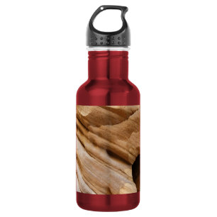 Zion Canyon Wand II Rote Fels Abstraktfotografie Trinkflasche