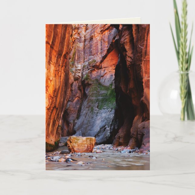 Zion Narrows Boulder Utah Blank Greeting Card Karte (Vorderseite)