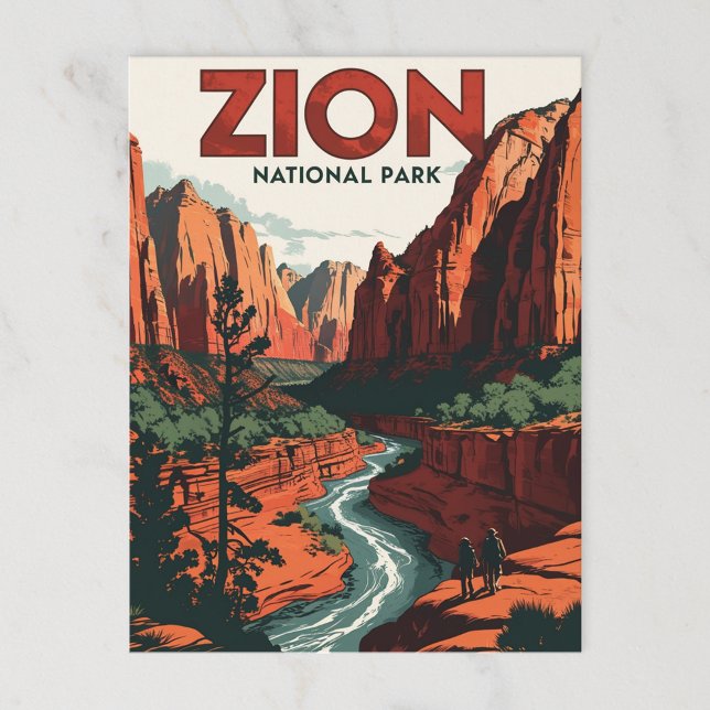 Zion National Park Canyon Postkarte (Von Creator hochgeladen)