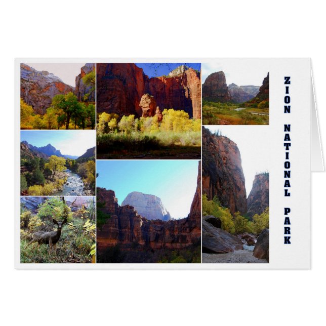 Zion National Park Collage Card (Vorderseite (Horizontal))