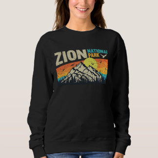Zion National Park Cool Vintage Retro Utah Urlaub Sweatshirt